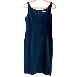 Tristan & Iseut Pinstriped, Sleeveless, Elegant Zip Up Dress Sz 6